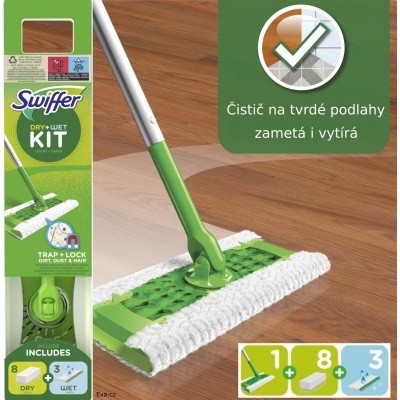 Startovací Sada Swiffer (Swee+Nas 8prach | Úklidové a ochranné pomůcky - Mopy a jejich příslušenství Startovací Sada Swiffer (Swee+Nas 8prach | Úklidové a ochranné pomůcky - Mopy a jejich příslušenství